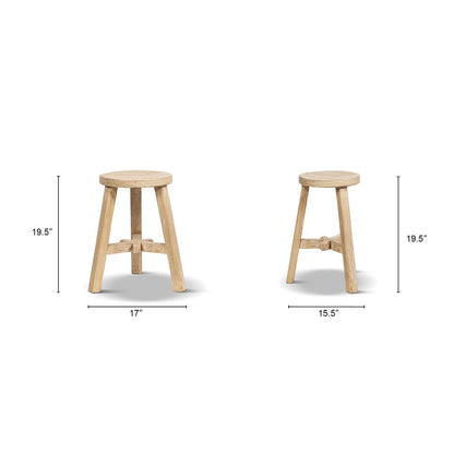 Linden - Round Stool - Light Brown