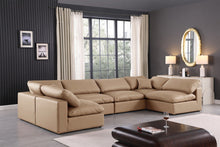 Load image into Gallery viewer, Comfy - 6 Piece Faux Leather Modular Armless Sectional - Tan
