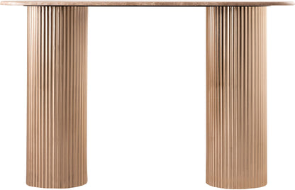 Cindra - Genuine Marble Top And Iron Base Console Table