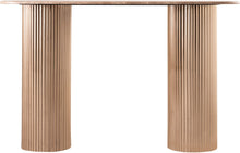 Load image into Gallery viewer, Cindra - Genuine Marble Top And Iron Base Console Table
