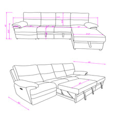 Load image into Gallery viewer, Kia - Sectional With Power And USB - Beige / Brown

