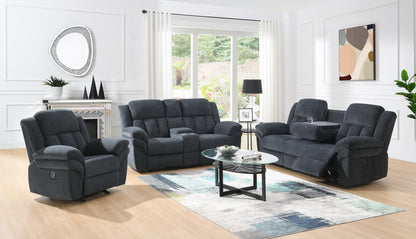 U179 - Motion Loveseat - Charcoal Gray