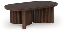 Load image into Gallery viewer, Korestone - Oval Cocktail Table - Dark Brown
