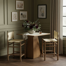Load image into Gallery viewer, Santos - Upholstered Counter Stool With Stained Brown Base
