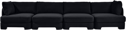 Hammond - Velvet Performance Fabric Upholstered 4 Piece Sofa