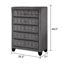 Load image into Gallery viewer, Sophia - 5 Drawer Chest - Gray

