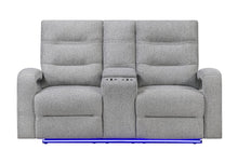 Load image into Gallery viewer, U6611 - 15 Power Reclining Sofa / Power Console Reclining Loveseat - Dark Gray
