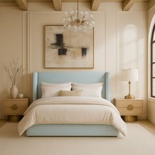 Load image into Gallery viewer, Kendall - Linen Textured Fabric Upholstered Bed
