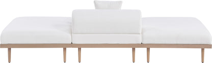 Laguna - 3 Piece Resilient Water Resistant Fabric Outdoor Patio Armless Modular Sofa