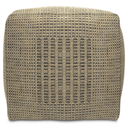 Delilah - Square Woven Pouf - Natural - Ego Home Furniture