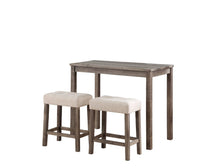 Load image into Gallery viewer, Lux - 3 Piece Counter Height Pub Table With Tufted Stools (Set of 3)
