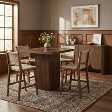 Load image into Gallery viewer, Entwine - Vegan Leather Upholstered Counter Stool - Painted Brown
