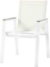 Load image into Gallery viewer, Nizuc - Outdoor Patio Dining Arm Chair With White Frame And Gray Arms (Set of 2)
