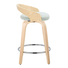Load image into Gallery viewer, Grotto - Contemporary Fixed Height Counter Stool &amp; Swivel, Round Footrest (Set of 2)
