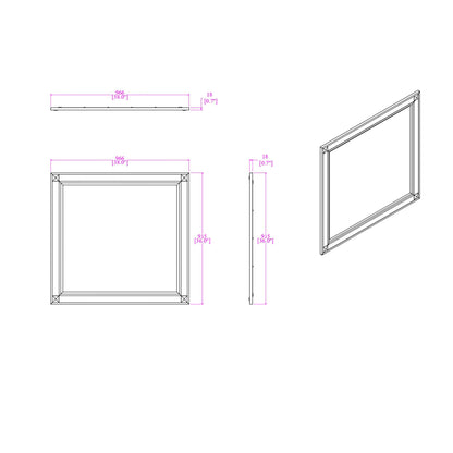 Soulmarie - Mirror, Connects To Dresser - White