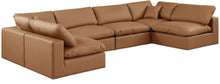 Load image into Gallery viewer, Comfy - 6 Piece Faux Leather Modular Armless Sectional
