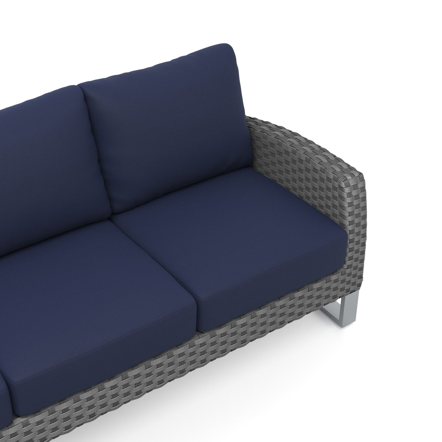 Fiji - 2 Piece Outdoor Set (Sofa & Slat Top Coffee Table Set) - Blue