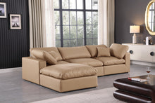 Load image into Gallery viewer, Comfy - 4 Piece Faux Leather Modular Sectional With Chaise - Tan
