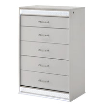 Load image into Gallery viewer, Glam - 5 Drawer Chest &amp; LED Lighting - White
