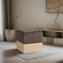 Load image into Gallery viewer, Havre - Ottoman / Stool With Natural Base
