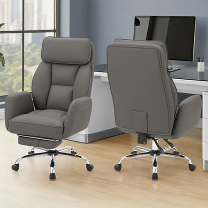 Office Chair With Adjustable Height, Armrests, Ergonomic Design - Dark Gray