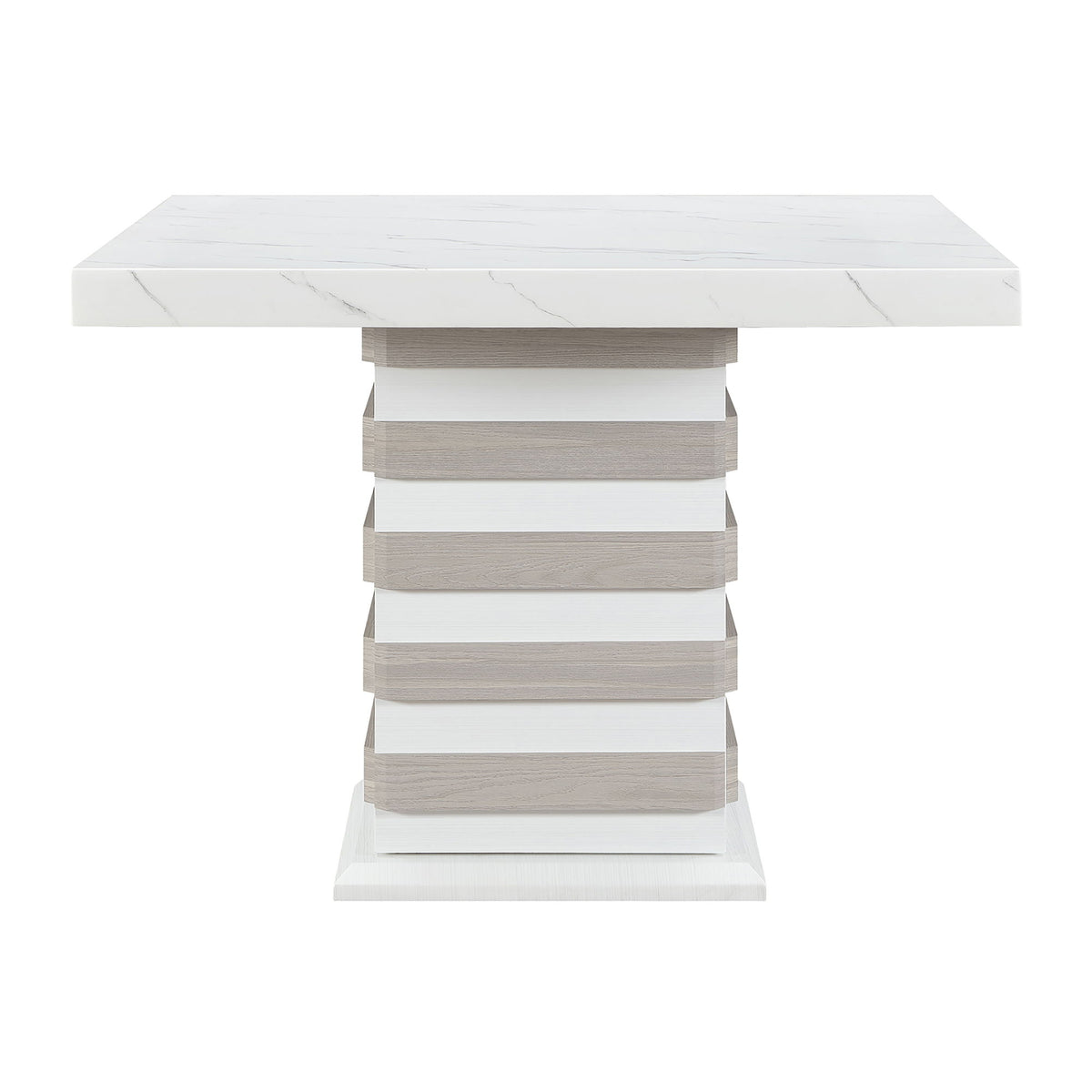 D2507 - Bar Table With Hidden Storage In The Base - White