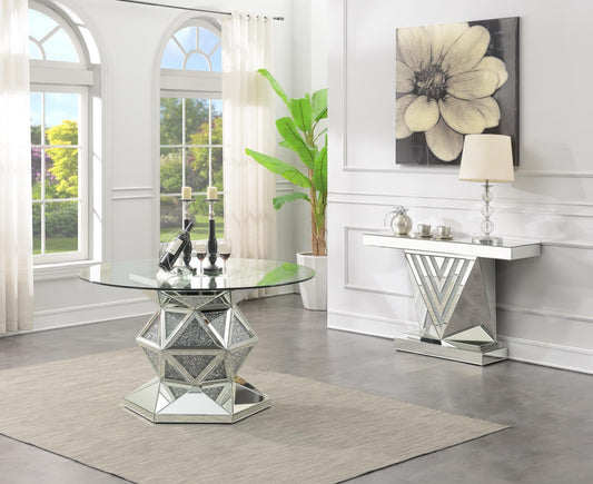 G-102 - Glamour Dining Table - Pearl Silver