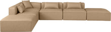 Load image into Gallery viewer, Cube - 6 Piece Modular Corner Armless Sectional - Tan
