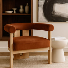 Load image into Gallery viewer, Arienzo - Performance Fabric Upholstered Accent Chair - Natural Base
