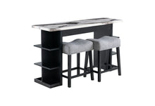 Load image into Gallery viewer, D3232 - 3 Piece Living Room Set (Console Sofa Table &amp; 2 Stools) - Light Gray
