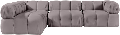 Orin - Fabric Velvet 4 Piece Modular Sectional
