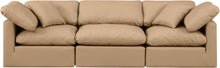 Load image into Gallery viewer, Indulge - Faux Leather 3 Piece Modular Sofa - Tan
