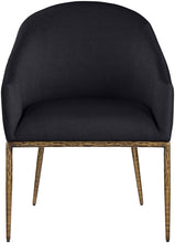 Load image into Gallery viewer, Ferro - Upholstered Dining Arm Chair With Brushed Gold Legs
