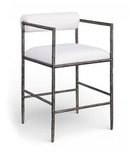 Load image into Gallery viewer, Axis - Linen Textured Cream Fabric Upholstered Counter Stool (Set of 2)
