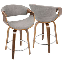 Load image into Gallery viewer, Curvini - Mid Century Modern Counter Stool (Set of 2)
