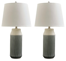 Load image into Gallery viewer, Afener - Ceramic Table Lamp (Set of 2) - Blue / Beige
