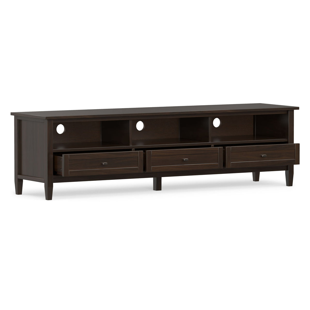 Warm Shaker - Low TV Media Stand - Brown - Ego Home Furniture