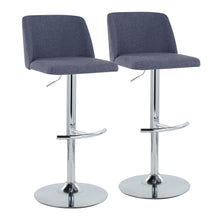 Load image into Gallery viewer, Toriano - Contemporary Adjustable Barstool With Swivel &amp; Rounded T Footrest (Set of 2)
