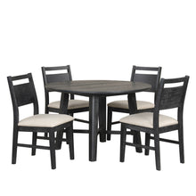 Load image into Gallery viewer, Sable Crest - 5 Piece Set (Round Dining Table &amp; 4 Chairs) - Black
