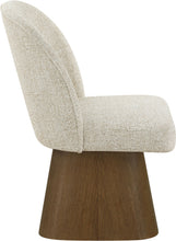 Load image into Gallery viewer, Marlowe - Linen Textured Fabric Upholstered Swivel Dining Side Chair - Stained Brown
