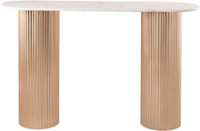 Load image into Gallery viewer, Cindra - Genuine Marble Top And Iron Base Console Table
