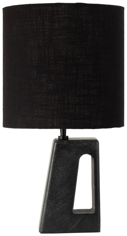 Vellum - Genuine Marble Base And Linen Textured Fabric Shade Table Lamp