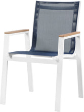 Load image into Gallery viewer, Nizuc - Outdoor Patio Dining Arm Chair With White Frame And Natural Arms (Set of 2)
