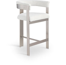Load image into Gallery viewer, Romeo - Boucle Counter Stool With Silver Base (Set of 2)
