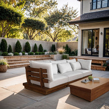 Load image into Gallery viewer, Mirella - 3 Piece Water Resistant Fabric Upholstered Outdoor Patio Modular Sofa
