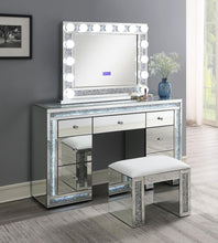 Load image into Gallery viewer, G-320 - Glamour Vanity Stool - Pearl Silver
