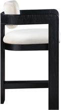 Load image into Gallery viewer, Sacha - Velvet Stool With Black Base
