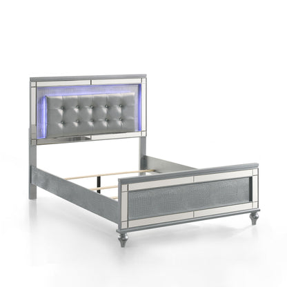 Valentino - 4/6 Full Footboard & Slats - Silver
