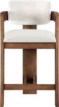 Load image into Gallery viewer, Sacha - Velvet Stool With Brown Base
