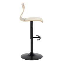 Load image into Gallery viewer, Folia - Mid Century Modern Adjustable Barstool With Swivel With Rounded T Footrest (Set of 2)

